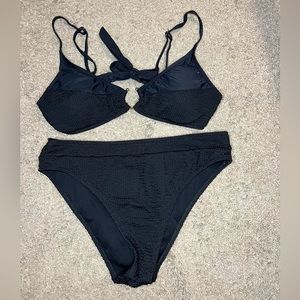 Black high-waisted bathing suit